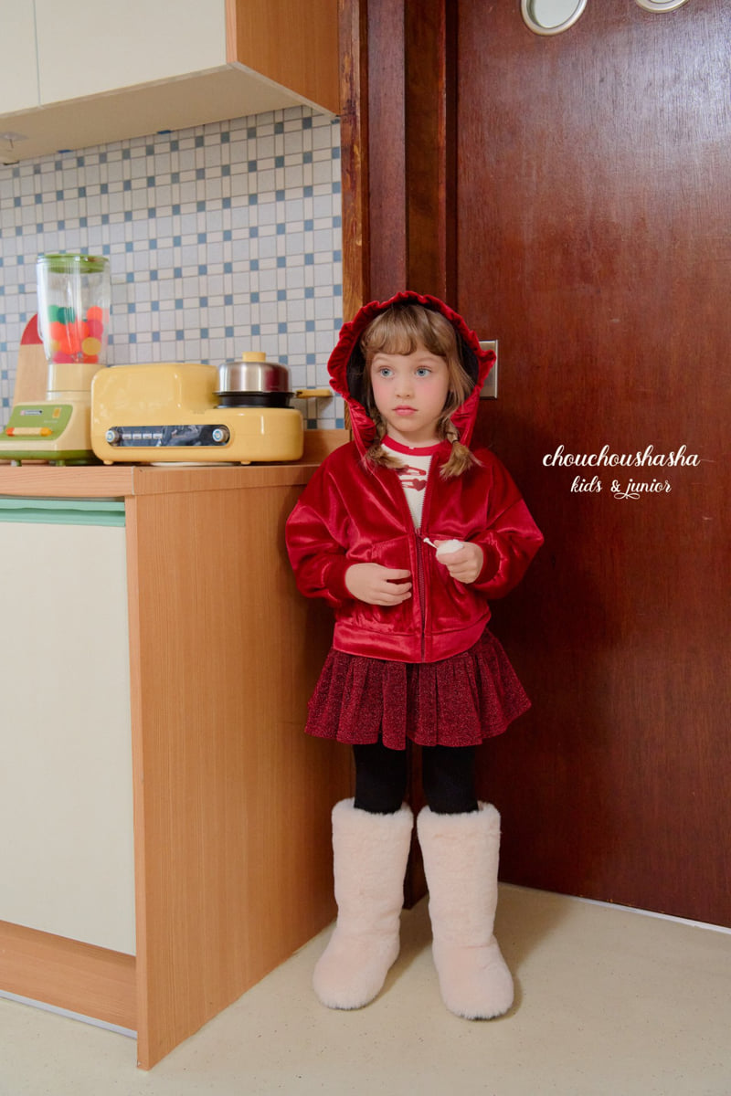 Chouchou Shasha - Korean Children Fashion - #childofig - Merry Velvet Hood Jacket - 8