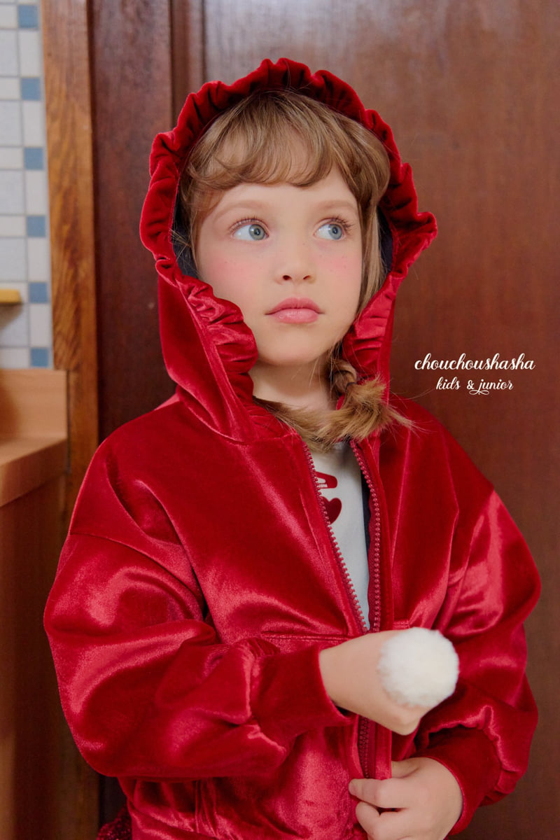 Chouchou Shasha - Korean Children Fashion - #childofig - Merry Velvet Hood Jacket - 9