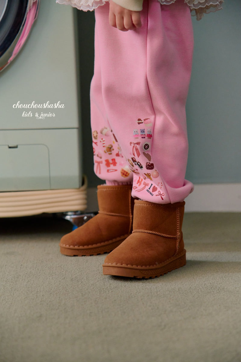 Chouchou Shasha - Korean Children Fashion - #childofig - Happy Sticker Jogger Pants - 7