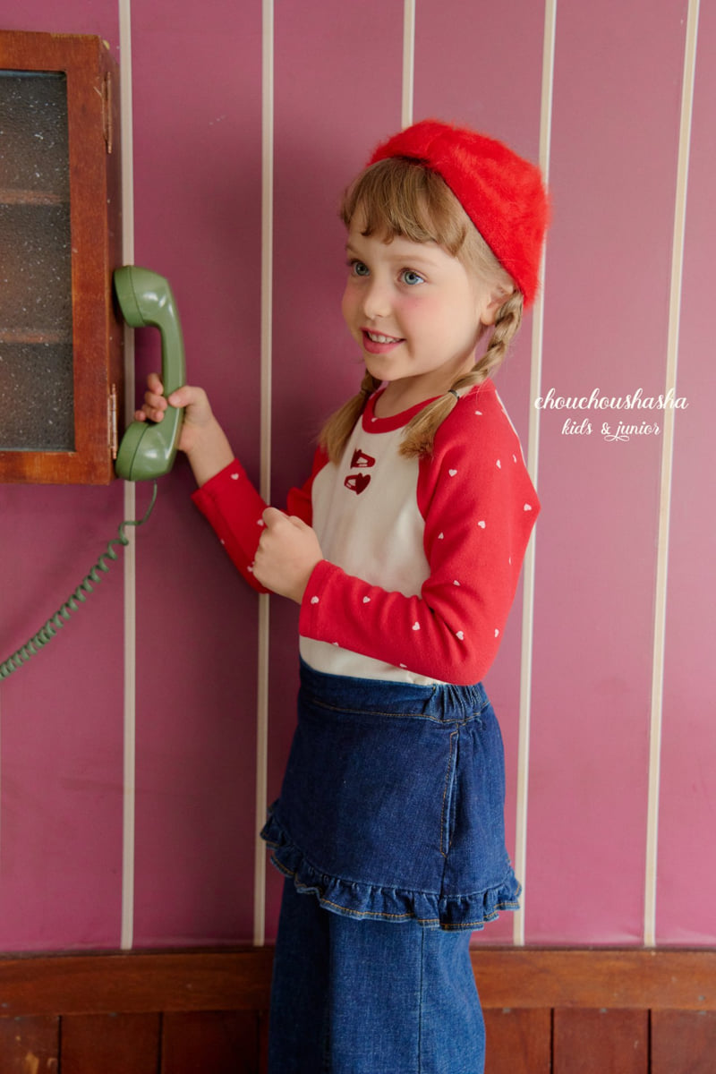 Chouchou Shasha - Korean Children Fashion - #childofig - Frill Denim Skirt Pants (Brushed) - 7