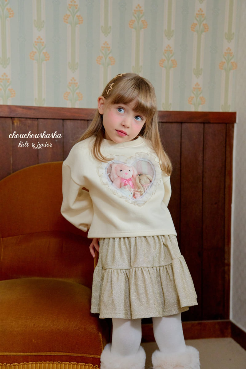 Chouchou Shasha - Korean Children Fashion - #childrensboutique - Heart Lace Sweatshirt - 9