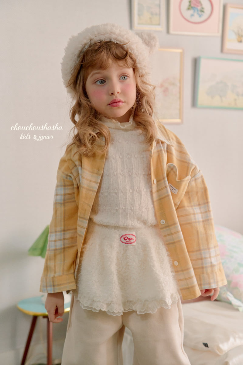 Chouchou Shasha - Korean Children Fashion - #childrensboutique - Heart Check Shirt - 8
