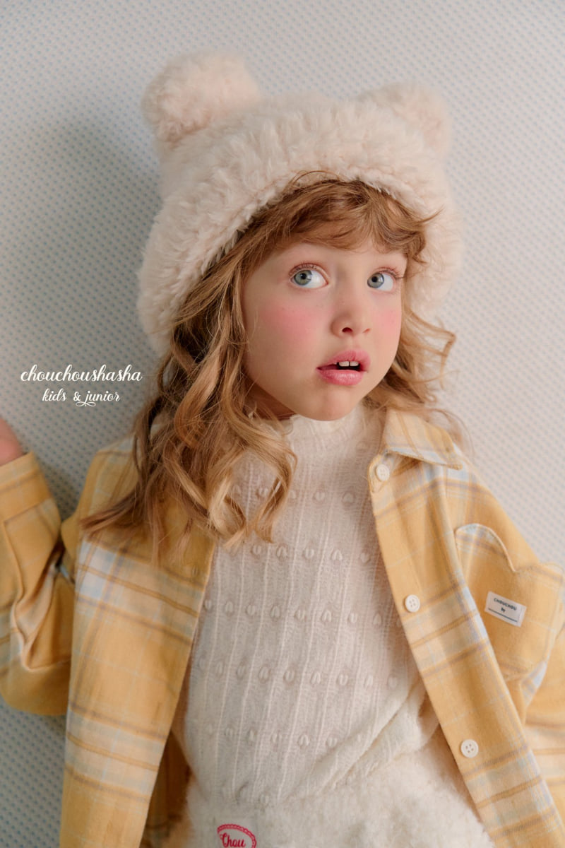 Chouchou Shasha - Korean Children Fashion - #childrensboutique - Heart Frill Fleece Lace Tee - 7