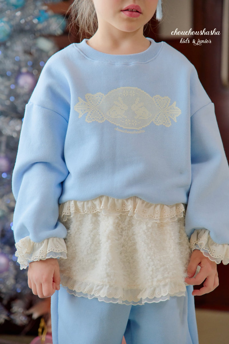 Chouchou Shasha - Korean Children Fashion - #childrensboutique - Melody Lace Sweatshirt - 7
