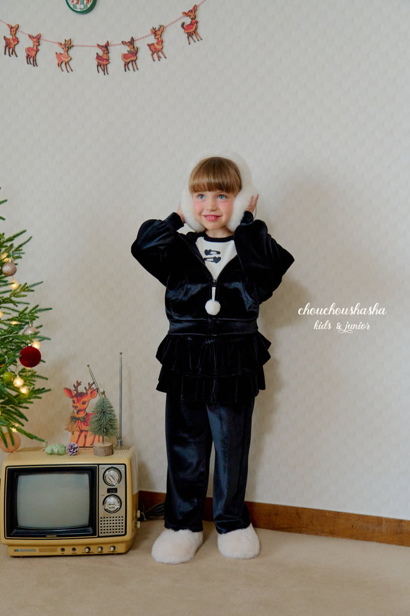 Chouchou Shasha - Korean Children Fashion - #childrensboutique - Merry Velvet Tiered Pants