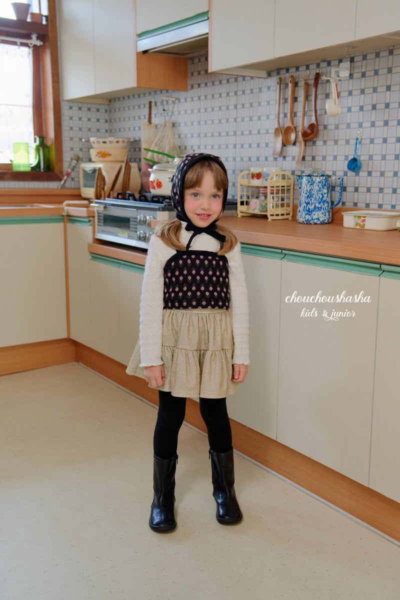 Chouchou Shasha - Korean Children Fashion - #designkidswear - Shirring Pearl Skirt - 12