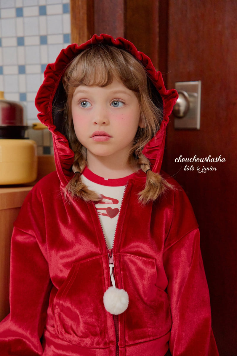 Chouchou Shasha - Korean Children Fashion - #designkidswear - Merry Velvet Hood Jacket - 11