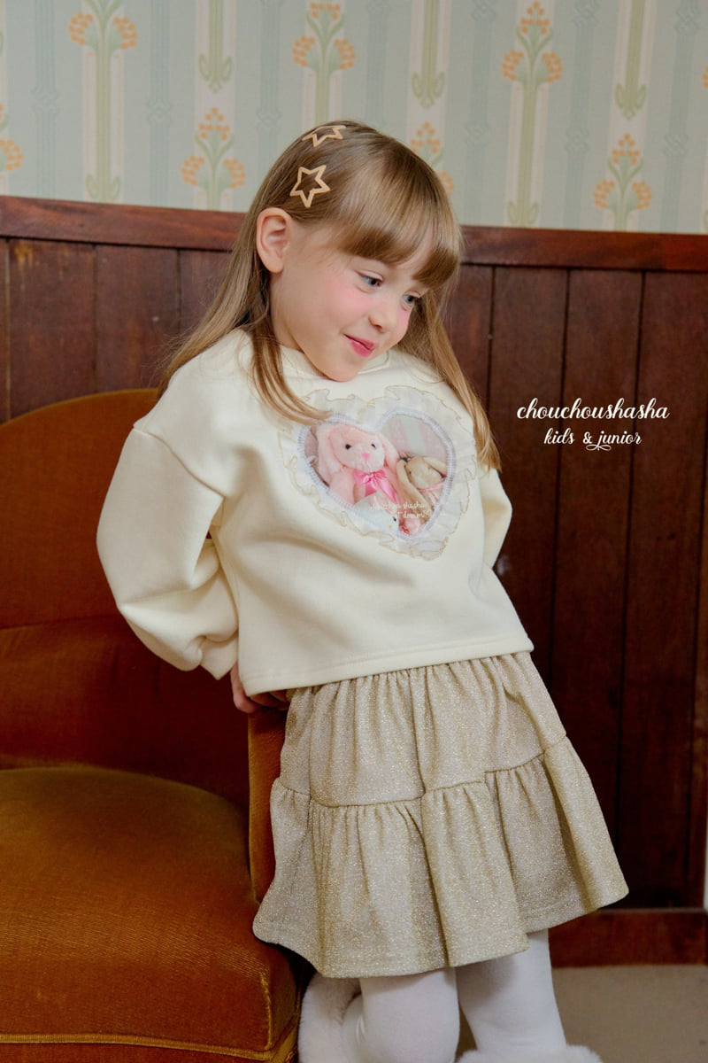 Chouchou Shasha - Korean Children Fashion - #discoveringself - Heart Lace Sweatshirt - 11