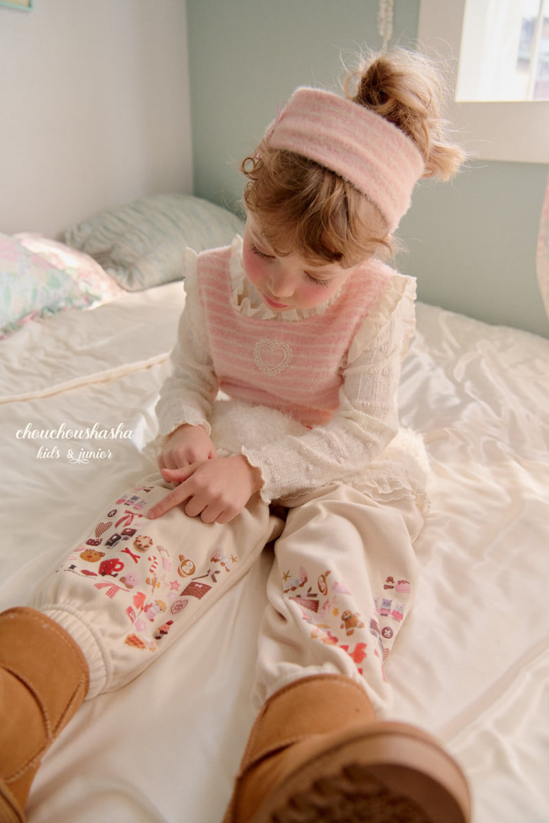 Chouchou Shasha - Korean Children Fashion - #discoveringself - Happy Sticker Jogger Pants - 11