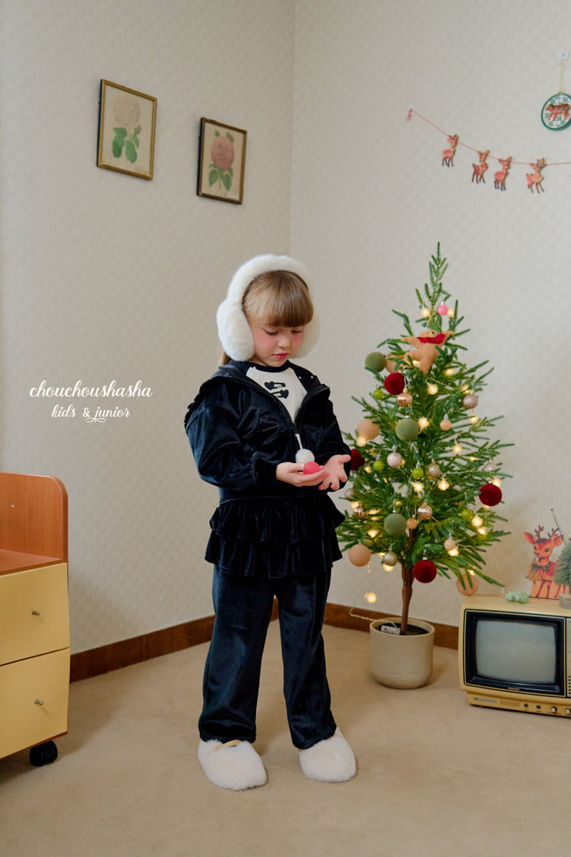 Chouchou Shasha - Korean Children Fashion - #discoveringself - Merry Velvet Tiered Pants - 3