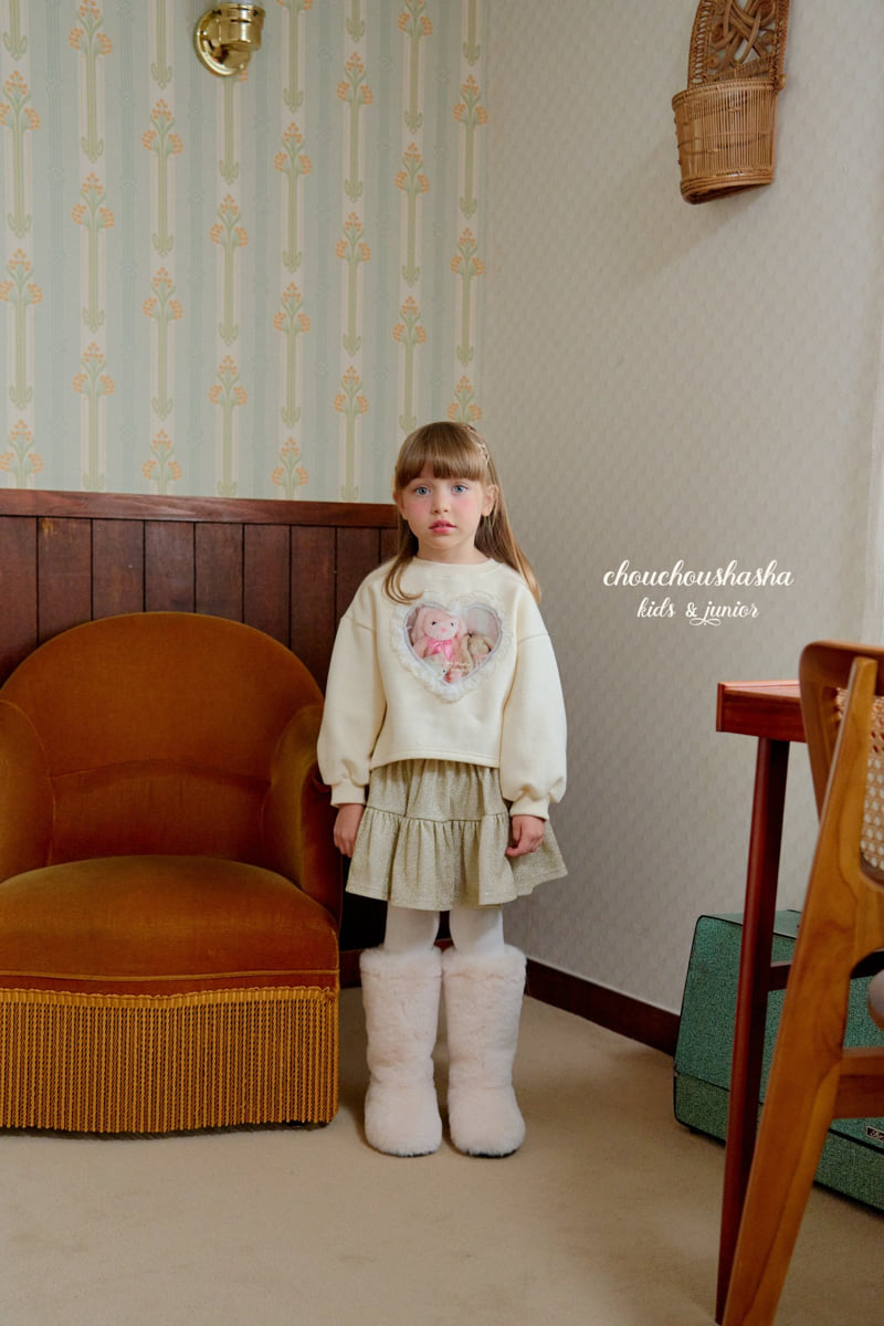 Chouchou Shasha - Korean Children Fashion - #fashionkids - Heart Lace Sweatshirt - 12