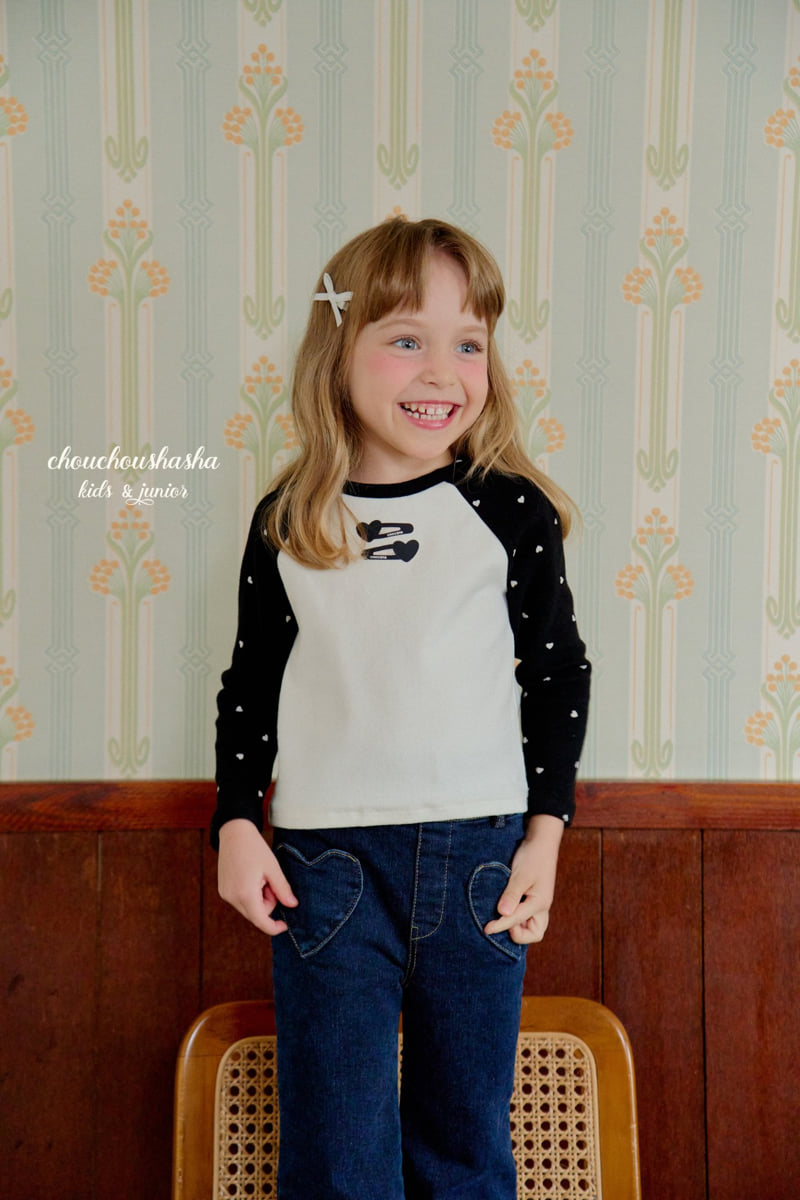 Chouchou Shasha - Korean Children Fashion - #fashionkids - Heart Pin Tee - 5