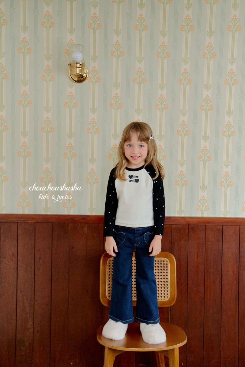 Chouchou Shasha - Korean Children Fashion - #fashionkids - Heart Bootcut Pants (Brushed) - 4