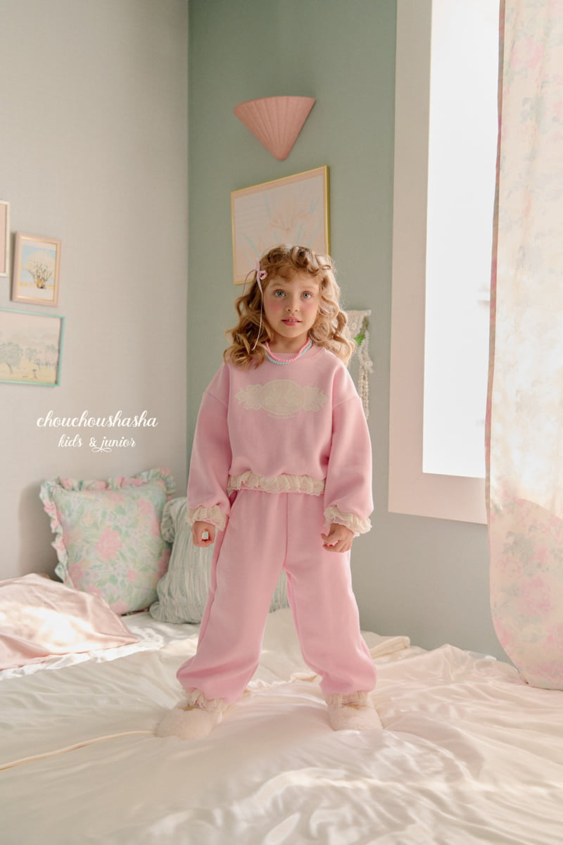 Chouchou Shasha - Korean Children Fashion - #kidsstore - Melody Lace Jogger Pants - 9