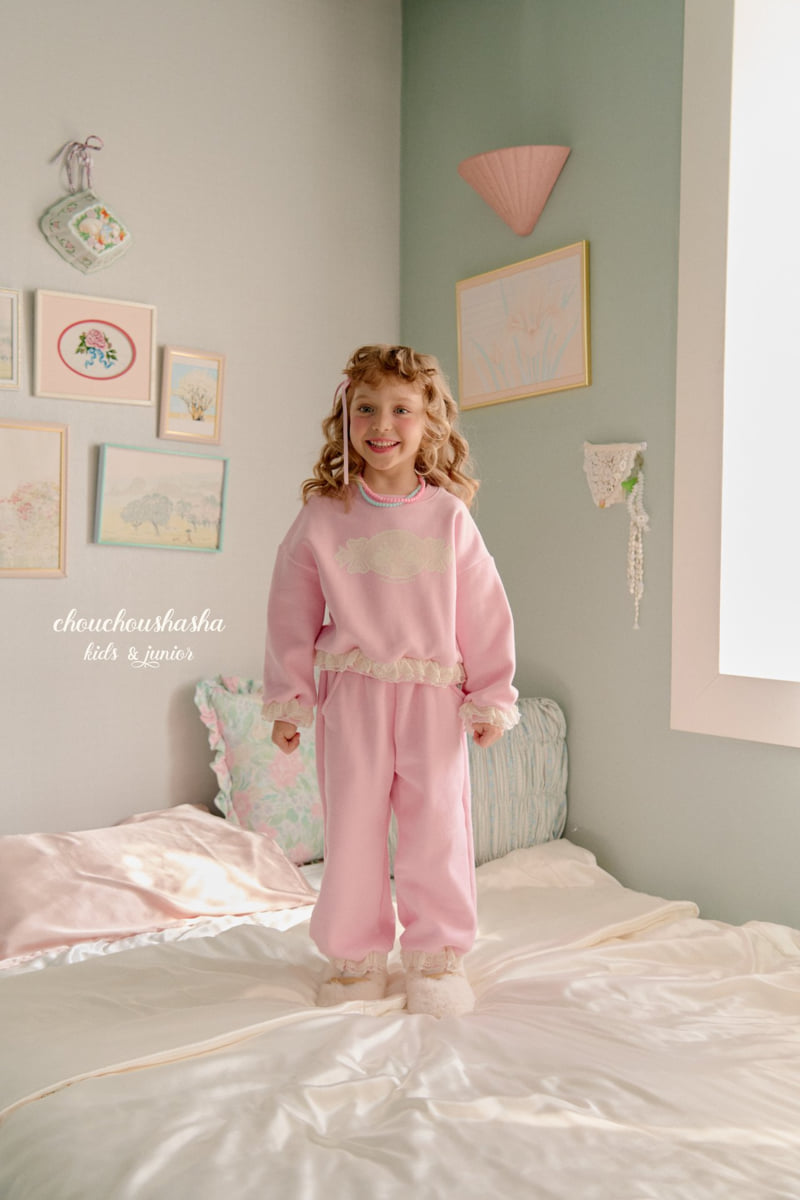 Chouchou Shasha - Korean Children Fashion - #kidsstore - Melody Lace Sweatshirt - 12
