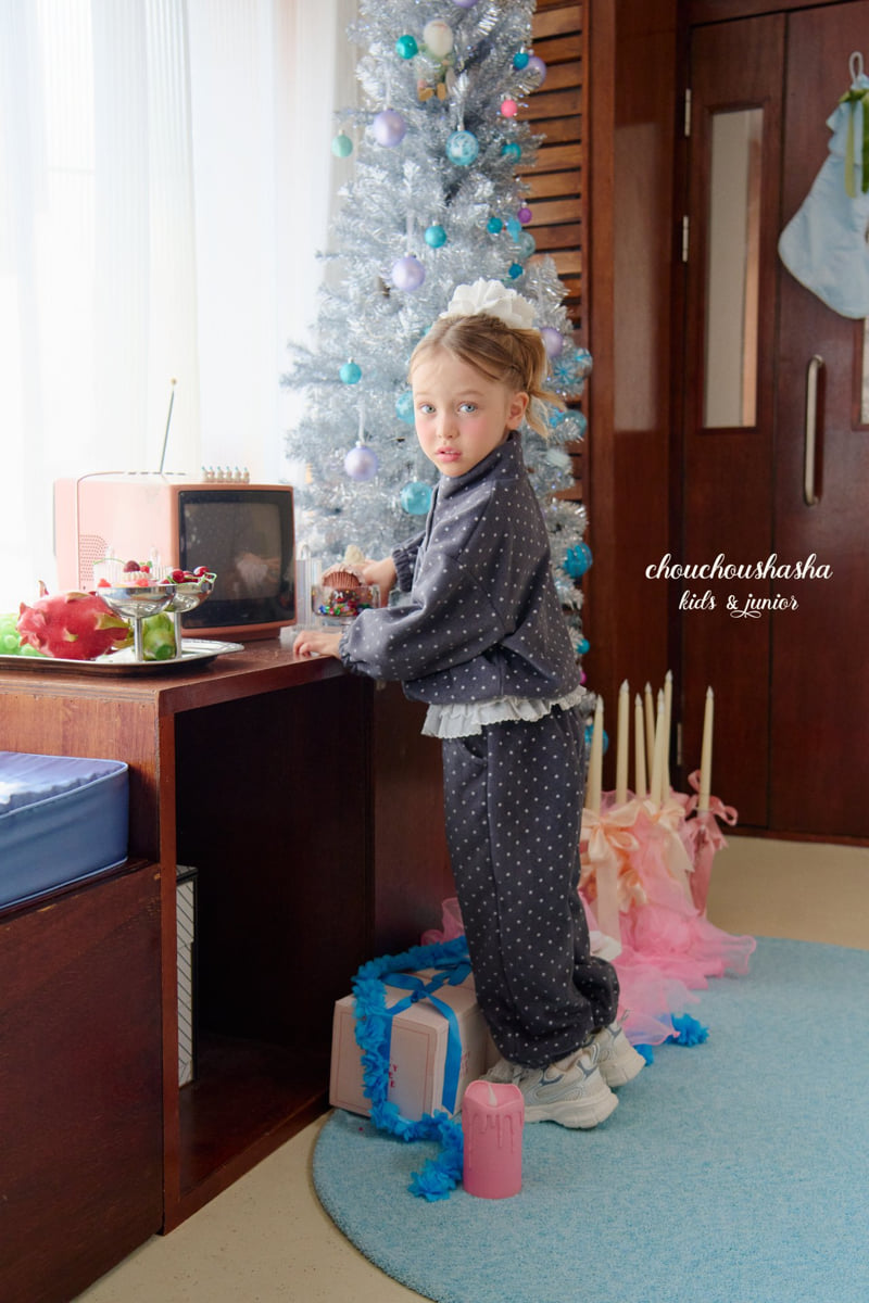 Chouchou Shasha - Korean Children Fashion - #kidsshorts - Dot Lace Fleece Pants - 4