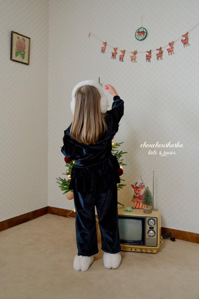 Chouchou Shasha - Korean Children Fashion - #kidzfashiontrend - Merry Velvet Tiered Pants - 7