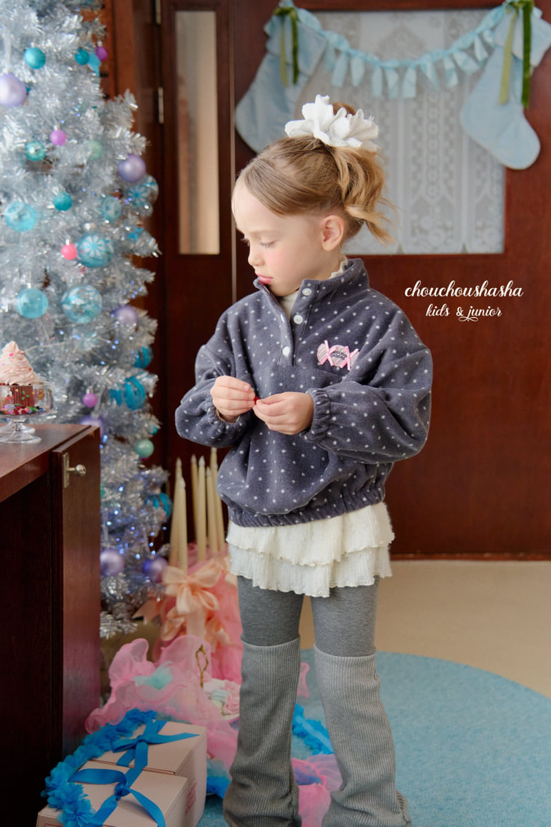 Chouchou Shasha - Korean Children Fashion - #littlefashionista - Pearl Warmer Leggings - 6