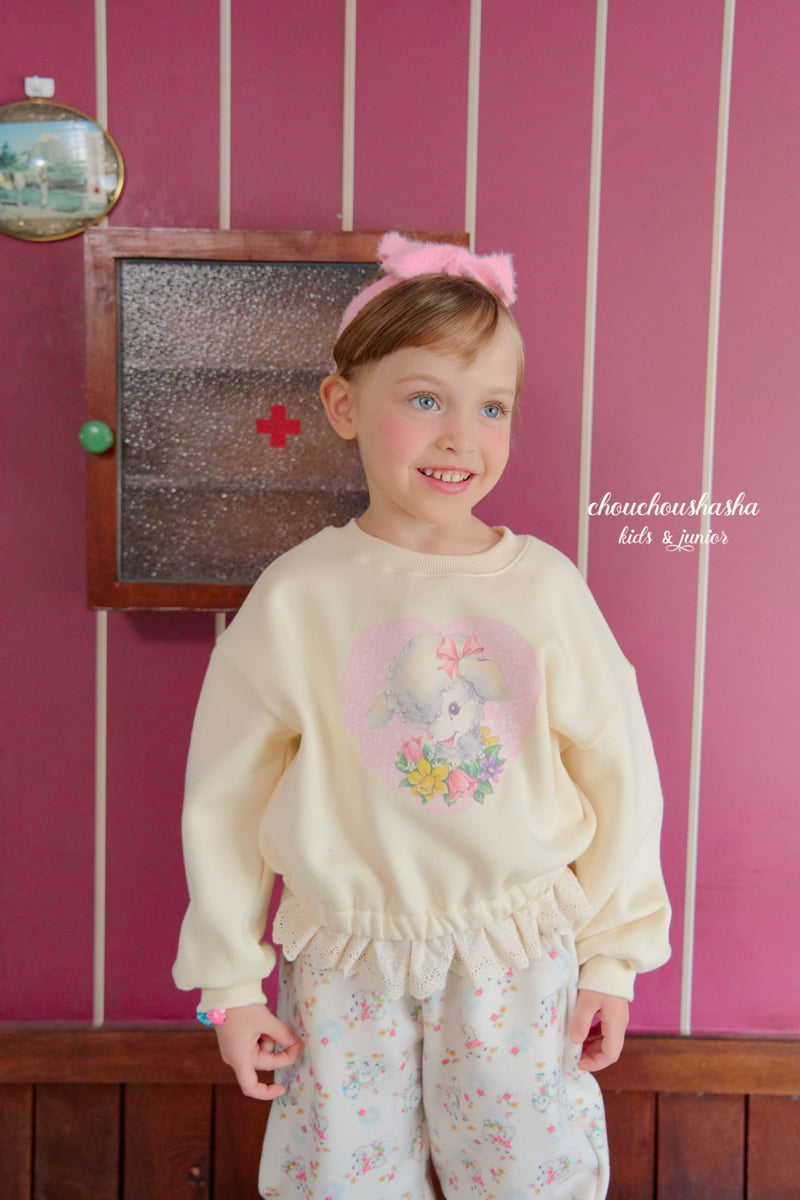 Chouchou Shasha - Korean Children Fashion - #littlefashionista - Sheep Lace Sweatshirt - 12