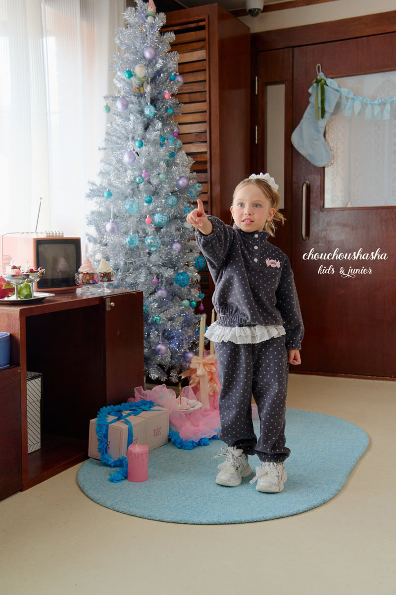 Chouchou Shasha - Korean Children Fashion - #littlefashionista - Dot Lace Fleece Pants - 7