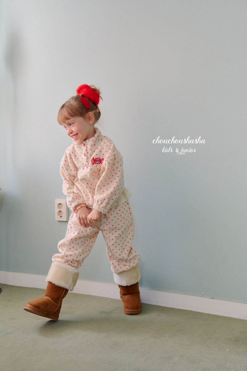 Chouchou Shasha - Korean Children Fashion - #magicofchildhood - Dot Lace Fleece Pants - 8