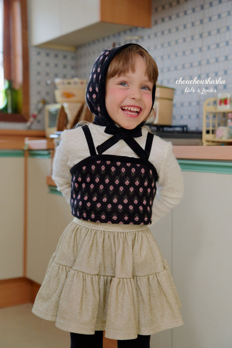 Chouchou Shasha - Korean Children Fashion - #minifashionista - Flower Fleece Lace Tee - 9