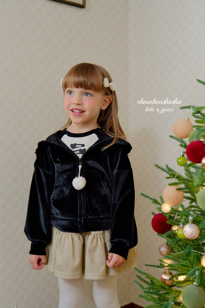 Chouchou Shasha - Korean Children Fashion - #minifashionista - Merry Velvet Hood Jacket - 6