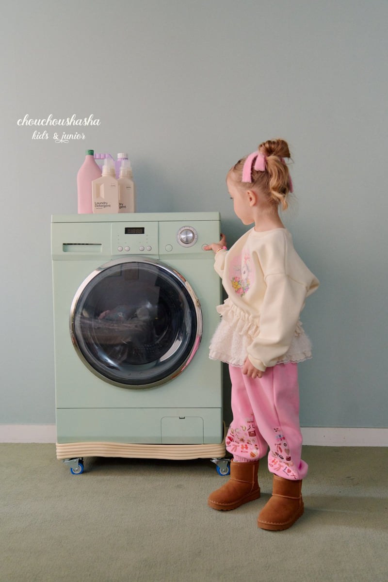 Chouchou Shasha - Korean Children Fashion - #minifashionista - Happy Sticker Jogger Pants - 5