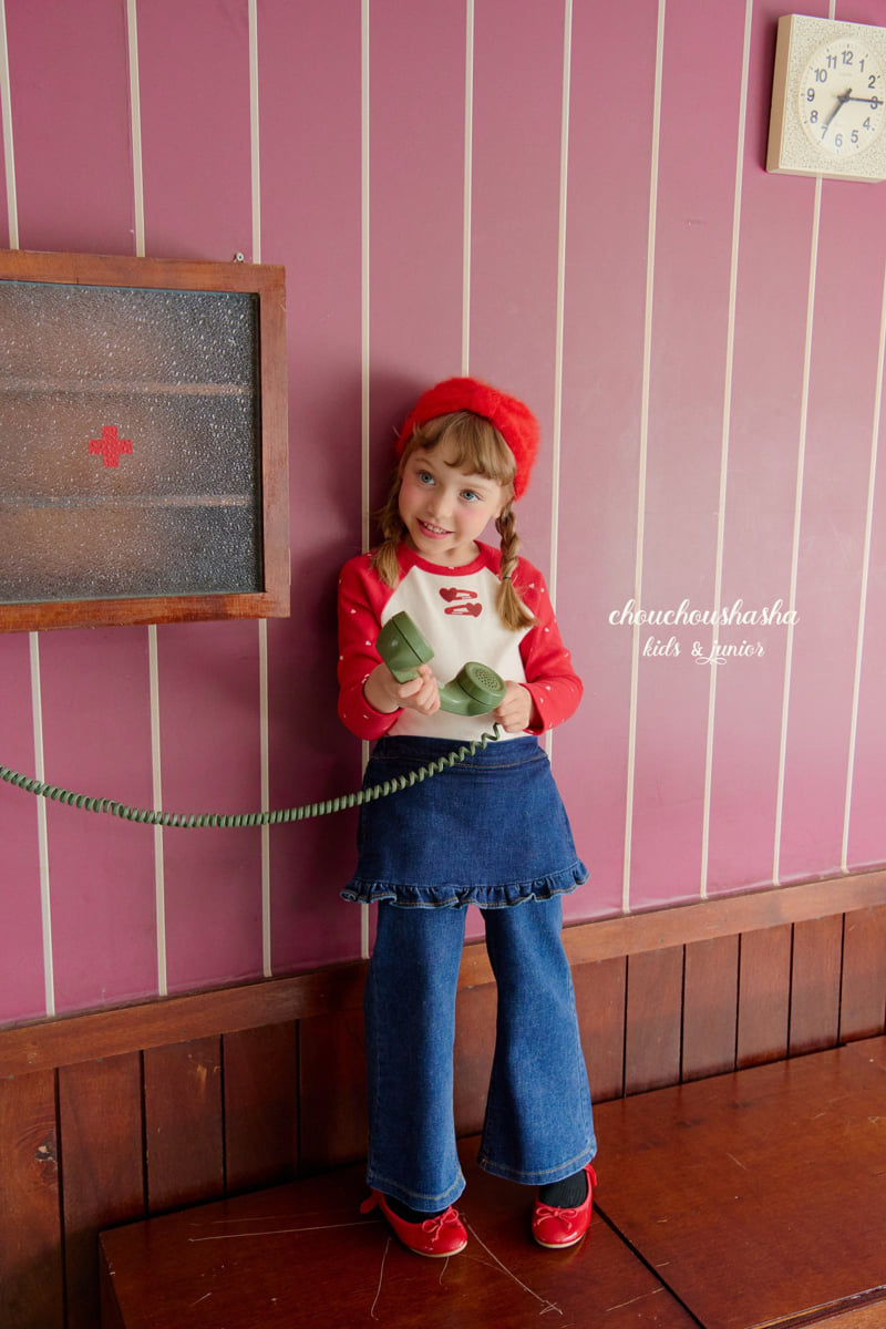 Chouchou Shasha - Korean Children Fashion - #magicofchildhood - Frill Denim Skirt Pants (Brushed) - 4