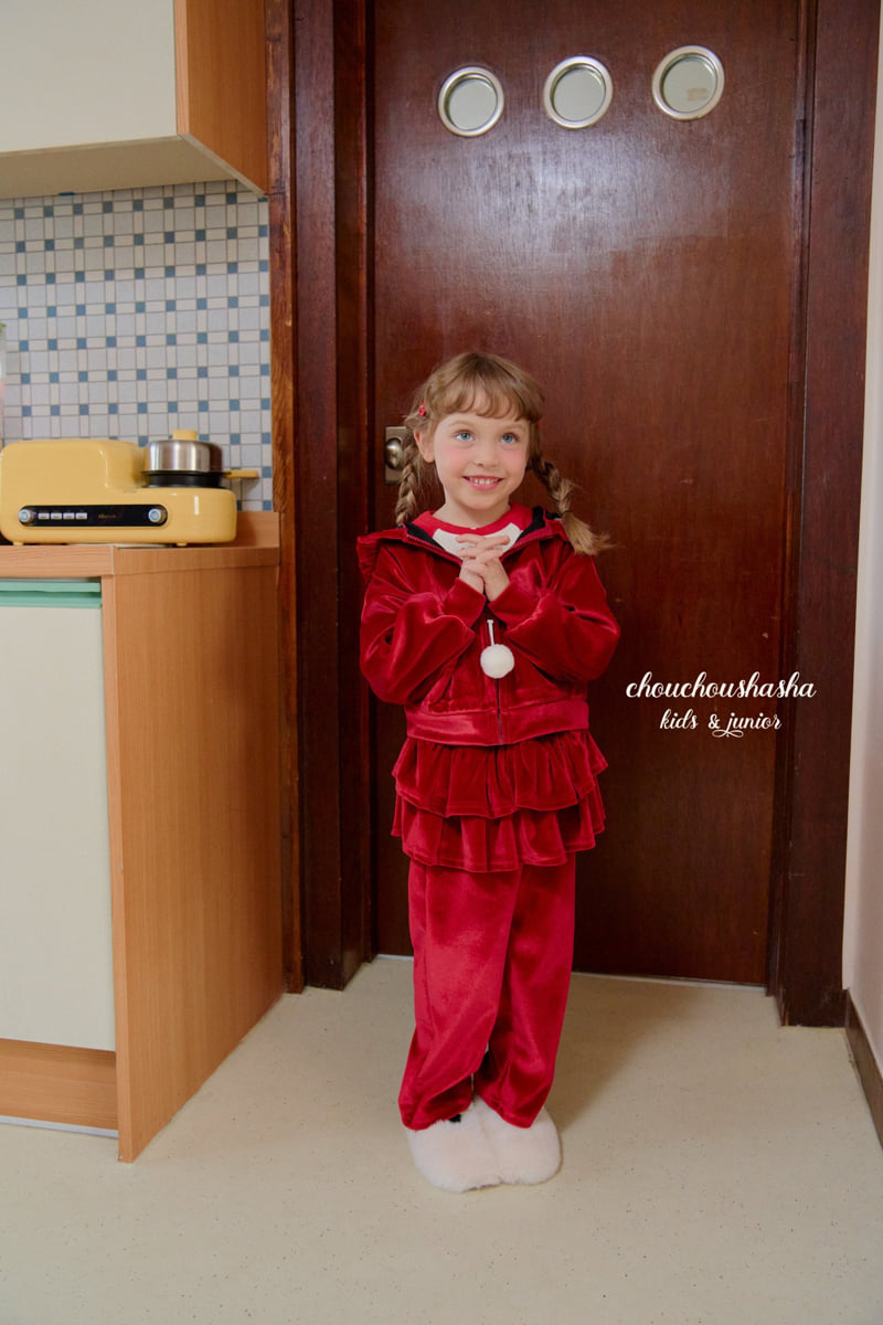 Chouchou Shasha - Korean Children Fashion - #minifashionista - Merry Velvet Tiered Pants - 11