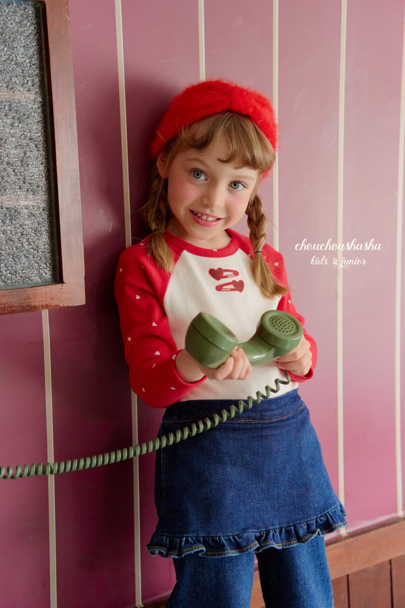 Chouchou Shasha - Korean Children Fashion - #prettylittlegirls - Frill Denim Skirt Pants (Brushed) - 5