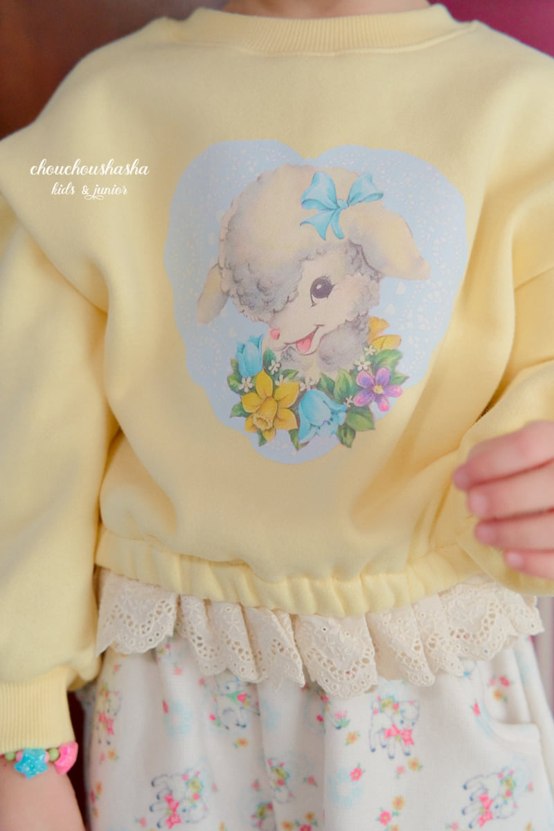 Chouchou Shasha - Korean Children Fashion - #prettylittlegirls - Sheep Lace Sweatshirt