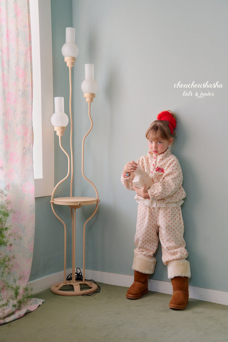 Chouchou Shasha - Korean Children Fashion - #todddlerfashion - Dot Lace Fleece Pants - 11