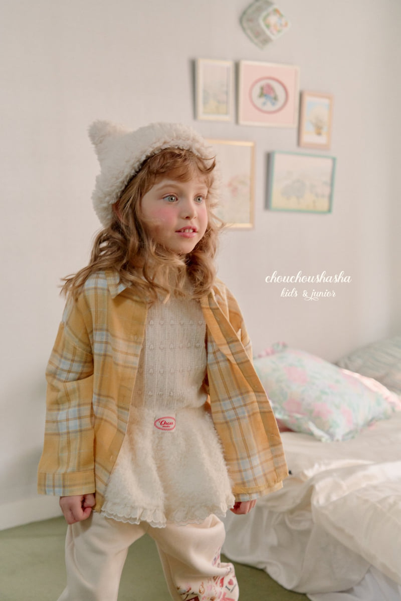 Chouchou Shasha - Korean Children Fashion - #toddlerclothing - Heart Check Shirt - 5