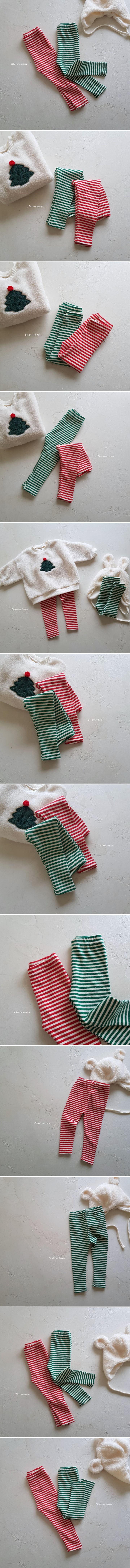 Choucream - Korean Baby Fashion - #babyoutfit - Winter Stripe Leggings