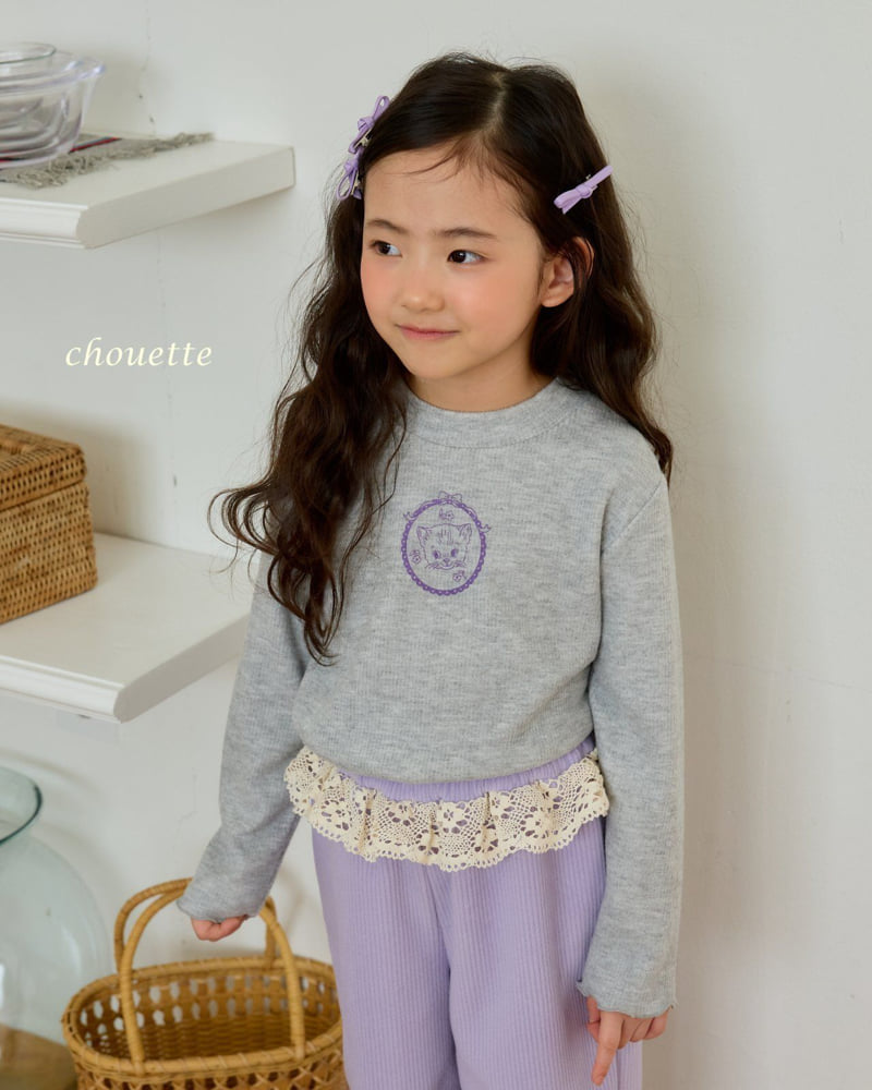 Chouette - Korean Children Fashion - #Kfashion4kids - Love Cat Fleece Tee - 9