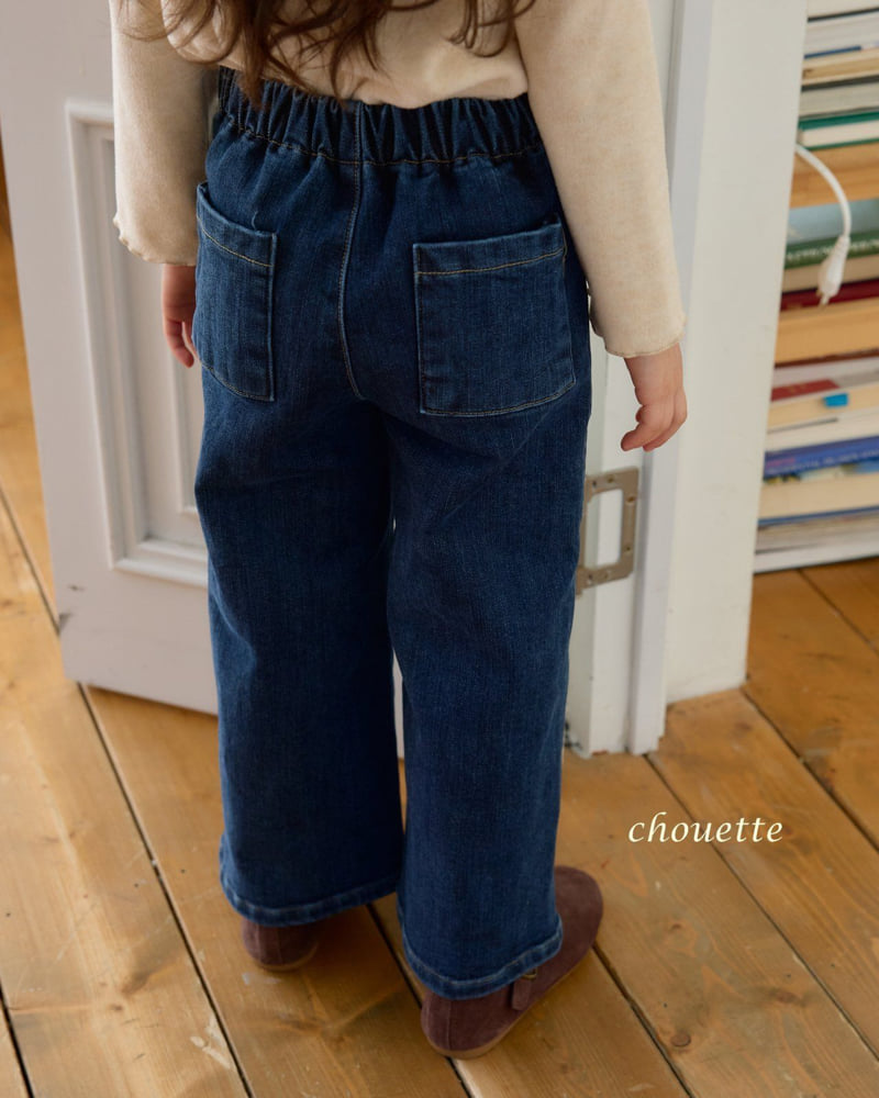 Chouette - Korean Children Fashion - #Kfashion4kids - Pocket Button Fleece Denim Pants - 7