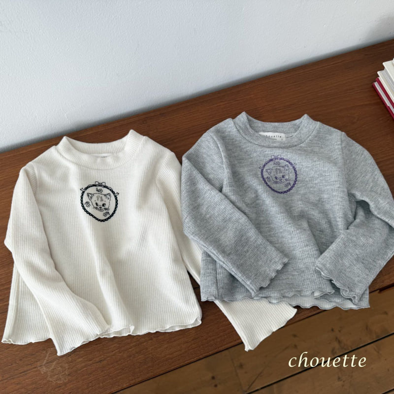 Chouette - Korean Children Fashion - #childofig - Love Cat Fleece Tee