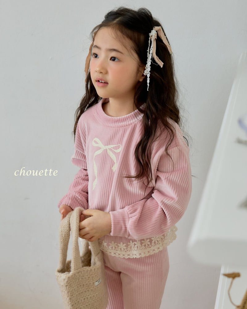 Chouette - Korean Children Fashion - #childrensboutique - Velour Frill Set - 8