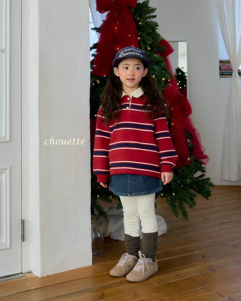 Chouette - Korean Children Fashion - #designkidswear - Fleece Rugby Collar Tee - 11