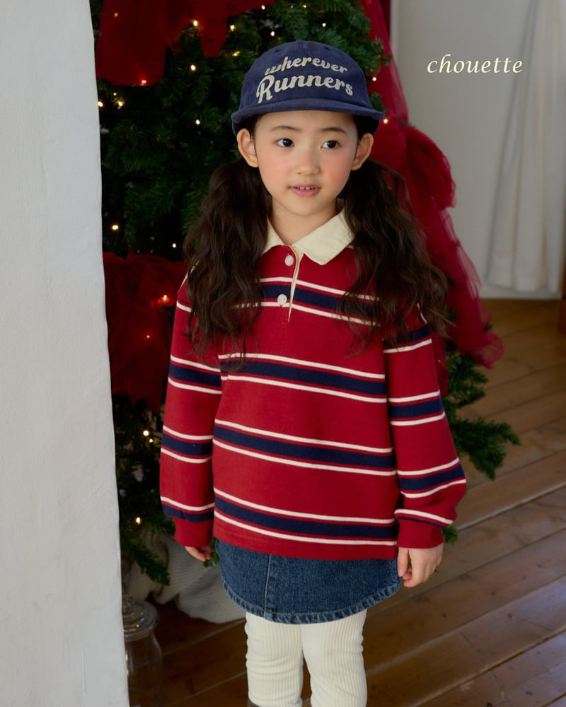 Chouette - Korean Children Fashion - #discoveringself - Fleece Rugby Collar Tee - 12