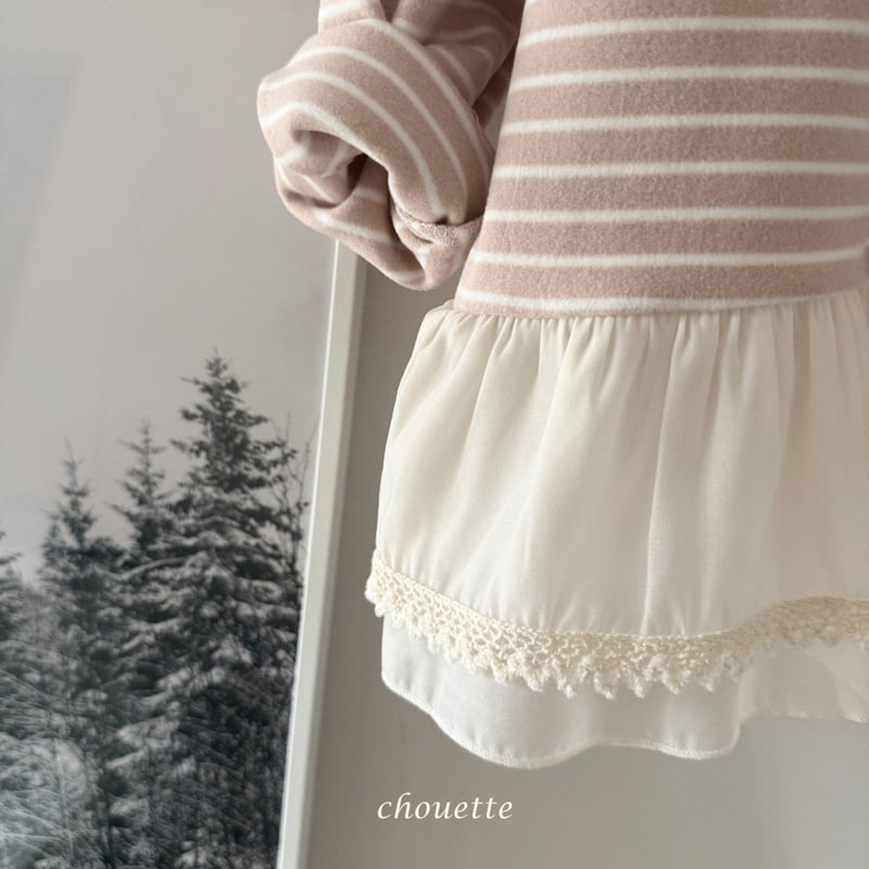 Chouette - Korean Children Fashion - #fashionkids - Striped Frill Tee - 2
