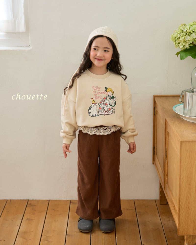 Chouette - Korean Children Fashion - #fashionkids - Kitten Sweatshirt - 12