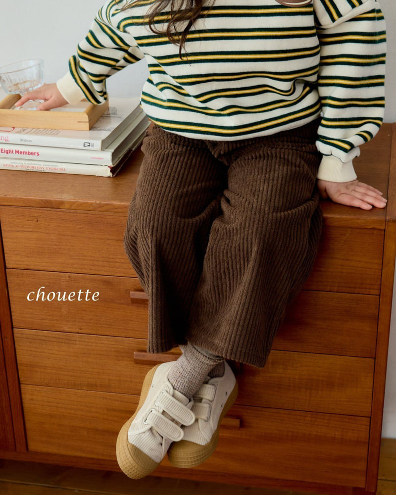 Chouette - Korean Children Fashion - #kidsshorts - Corduroy Fleece Pants - 8