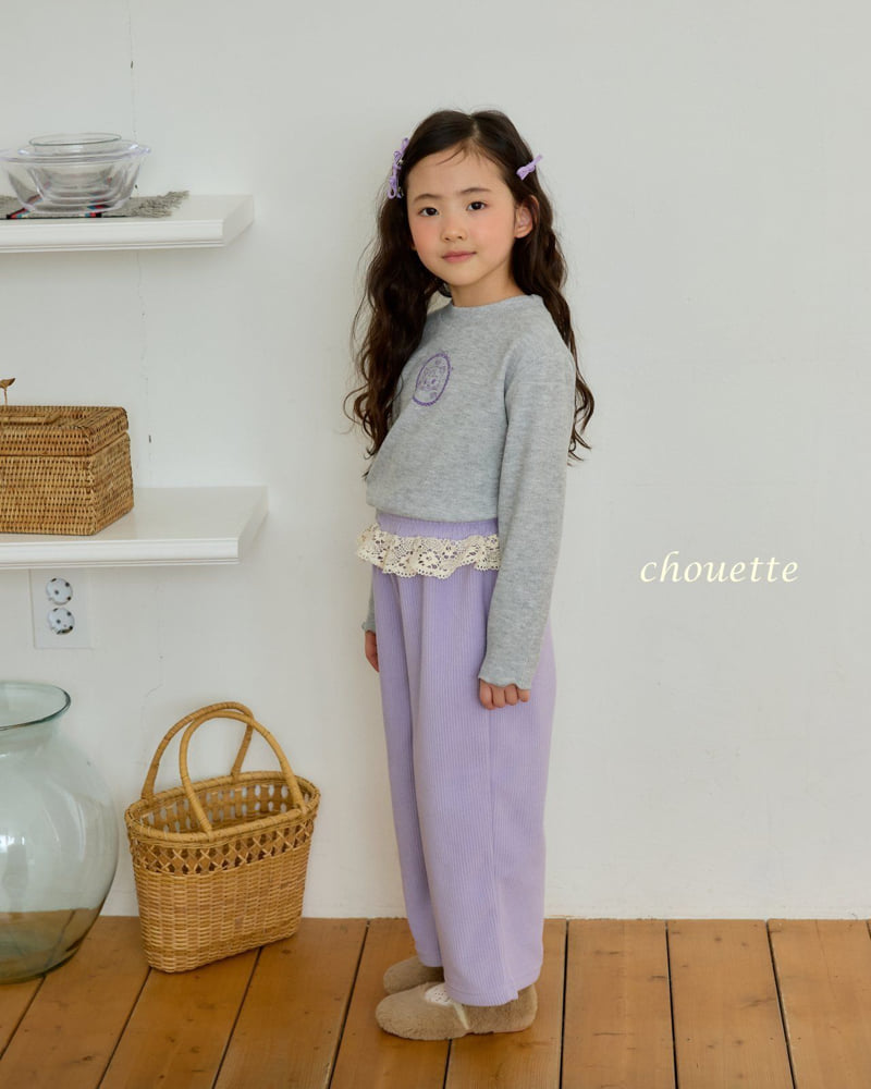 Chouette - Korean Children Fashion - #kidsshorts - Love Cat Fleece Tee - 6