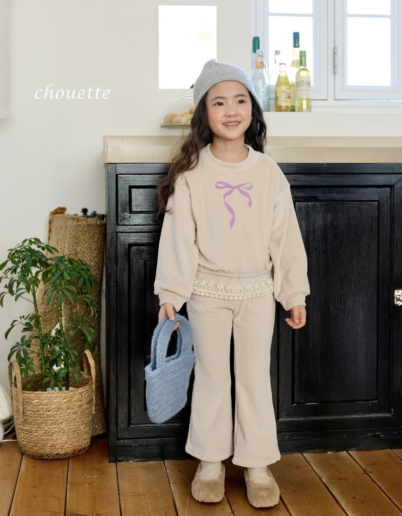 Chouette - Korean Children Fashion - #kidsshorts - Velour Frill Set - 12