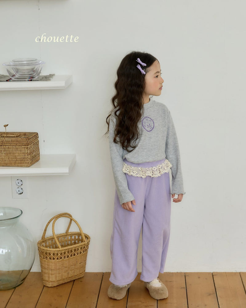 Chouette - Korean Children Fashion - #kidsstore - Love Cat Fleece Tee - 7