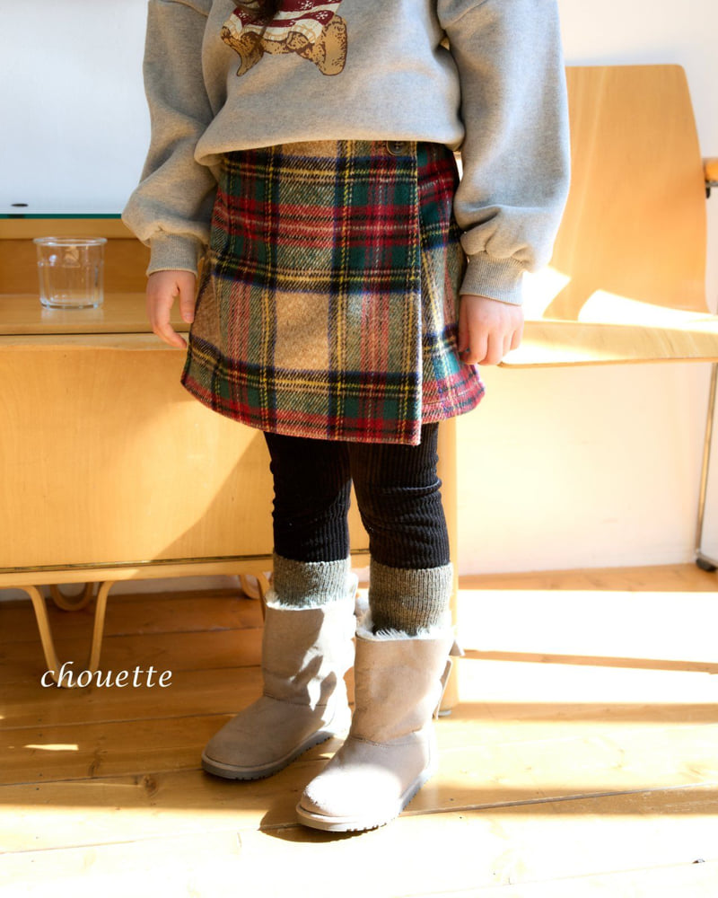 Chouette - Korean Children Fashion - #kidsstore - Tartan Wool Culotte Pants - 12