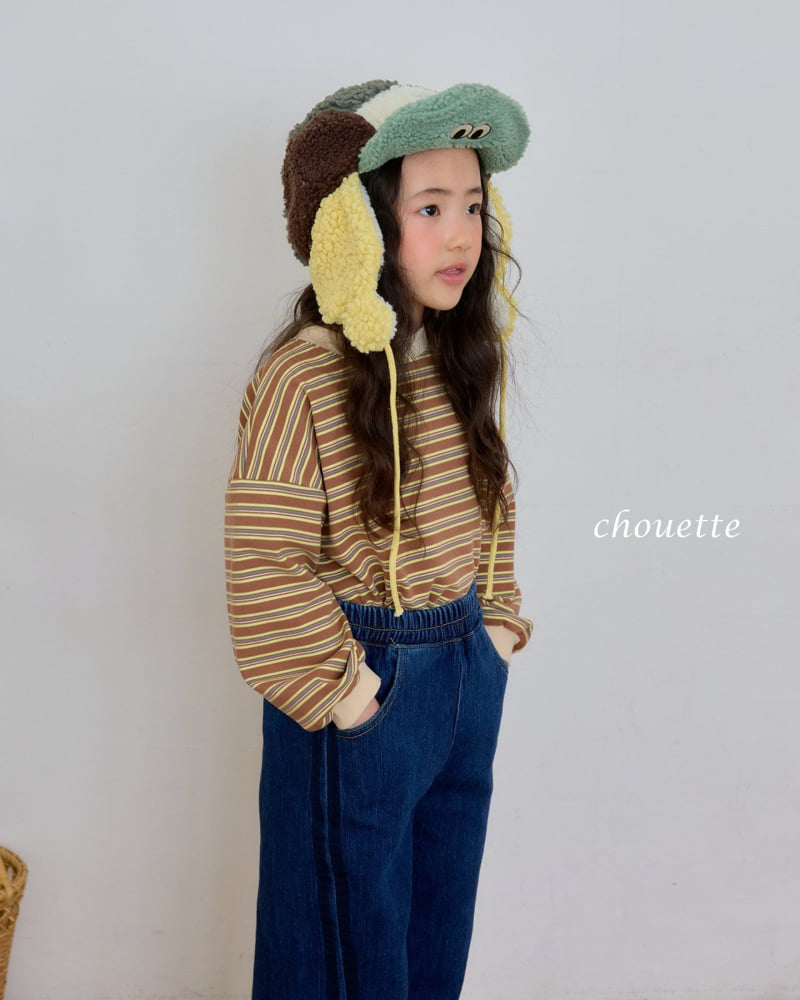 Chouette - Korean Children Fashion - #kidsstore - Curve Tape Double Denim Pants - 7