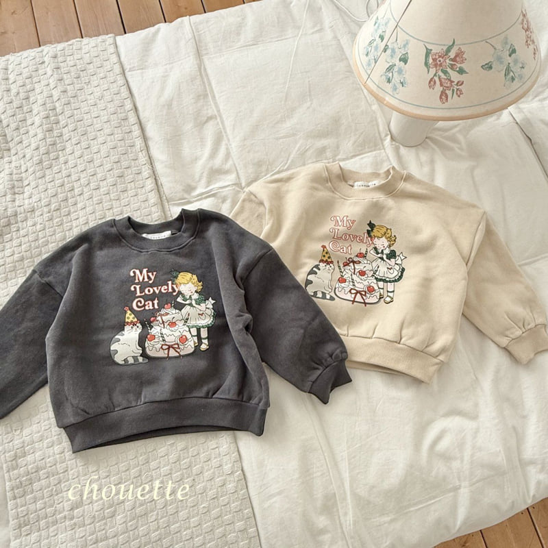 Chouette - Korean Children Fashion - #littlefashionista - Kitten Sweatshirt